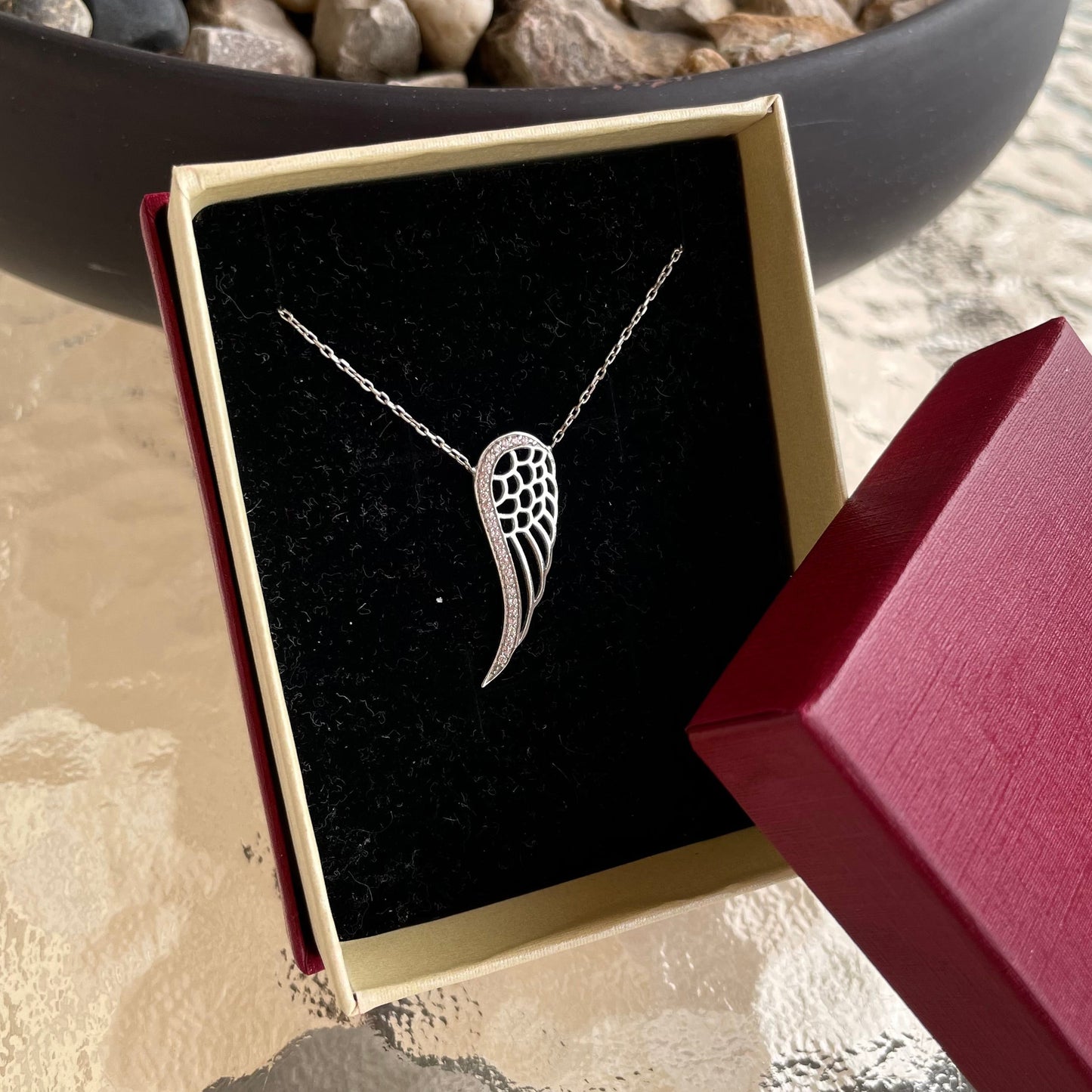 Studded Wing Necklace
