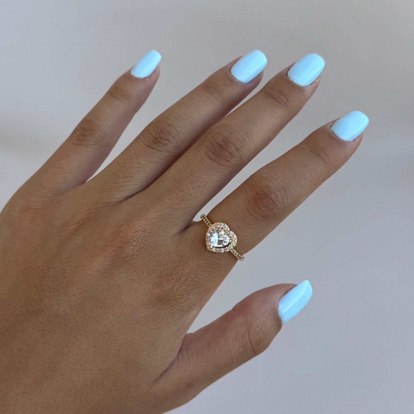 Studded Heart Ring