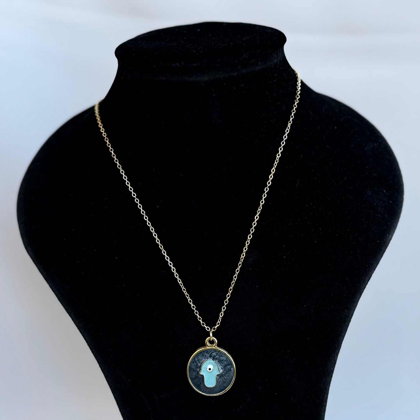 Round-Framed Hamsa Necklace