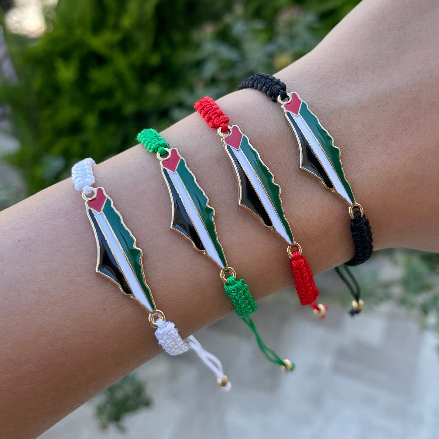 Palestine Map Macramé Bracelet