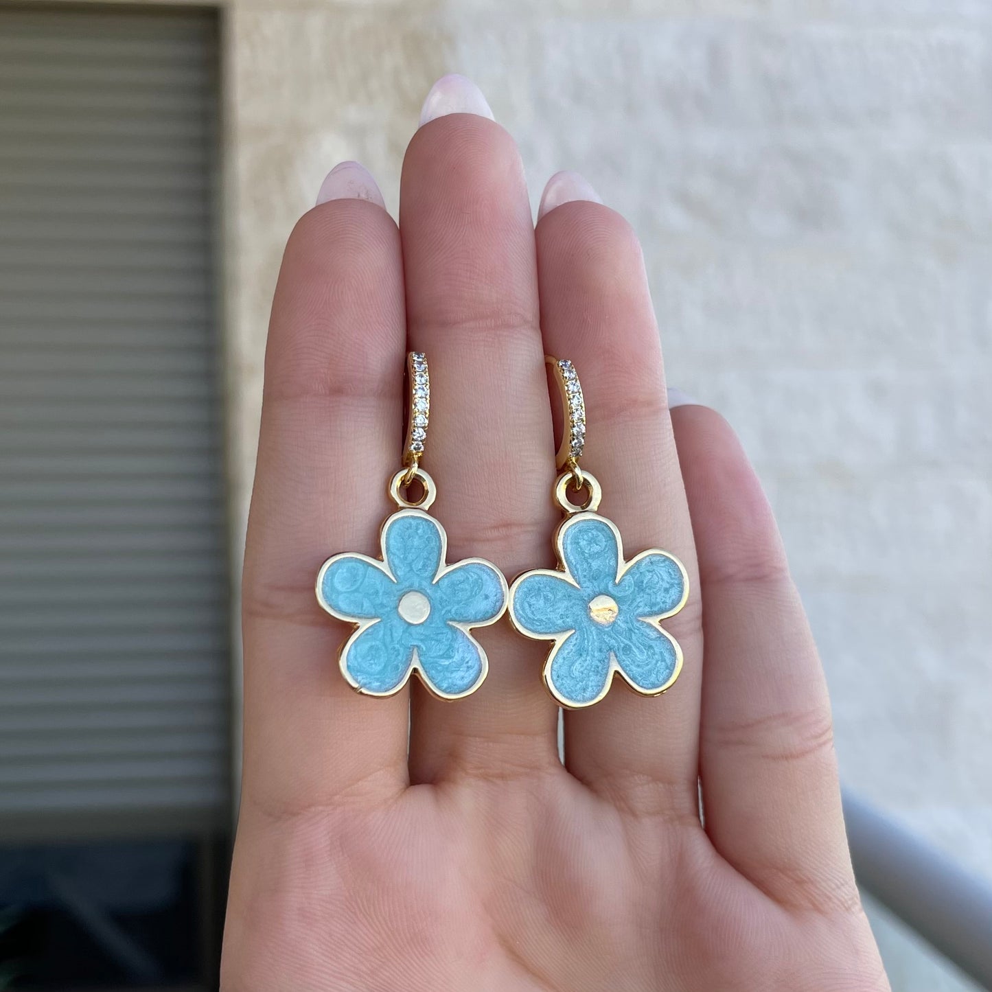 Blue Floral Hoop