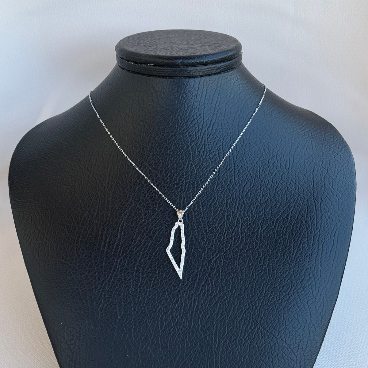 Outlined Studded Palestine Necklace