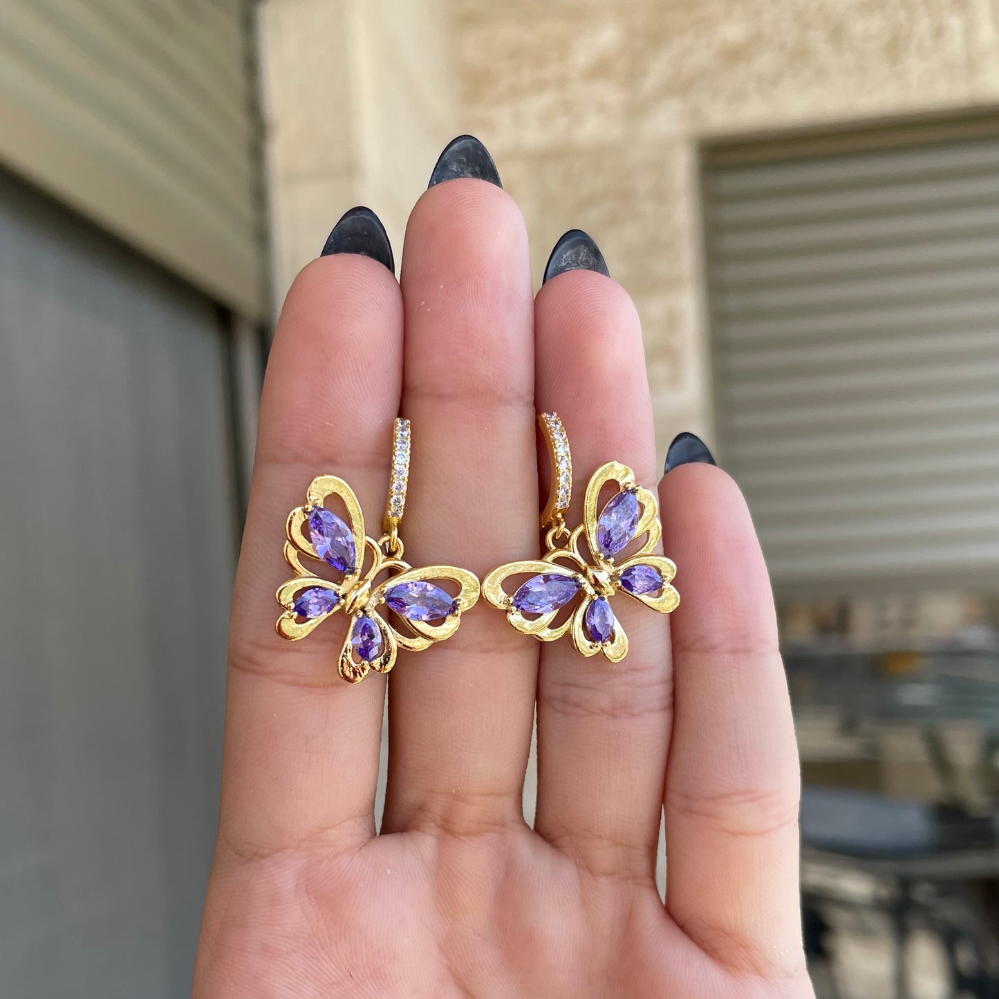 Glass Butterfly Hoop