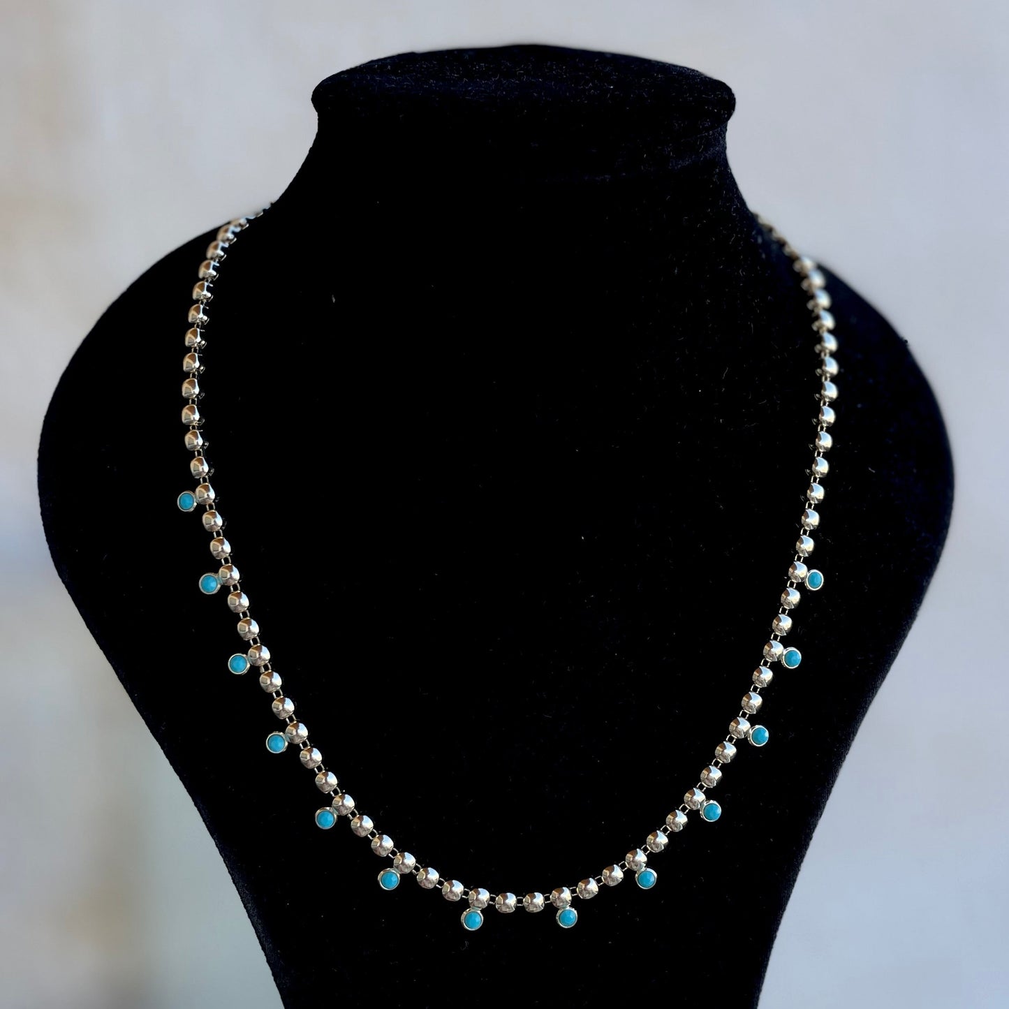 Dangling Turquoise Studs Necklace