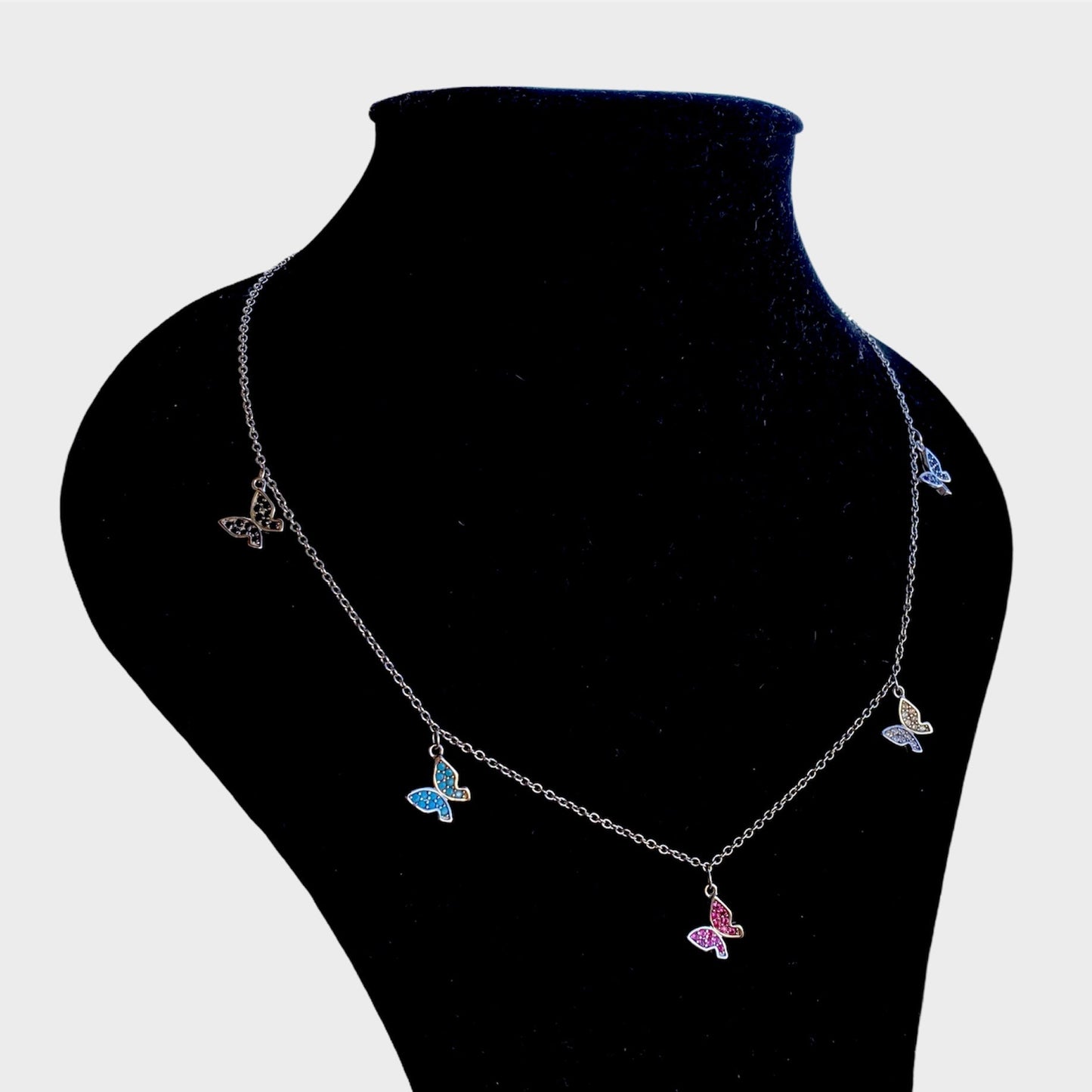 Colorful Butterflies Necklace