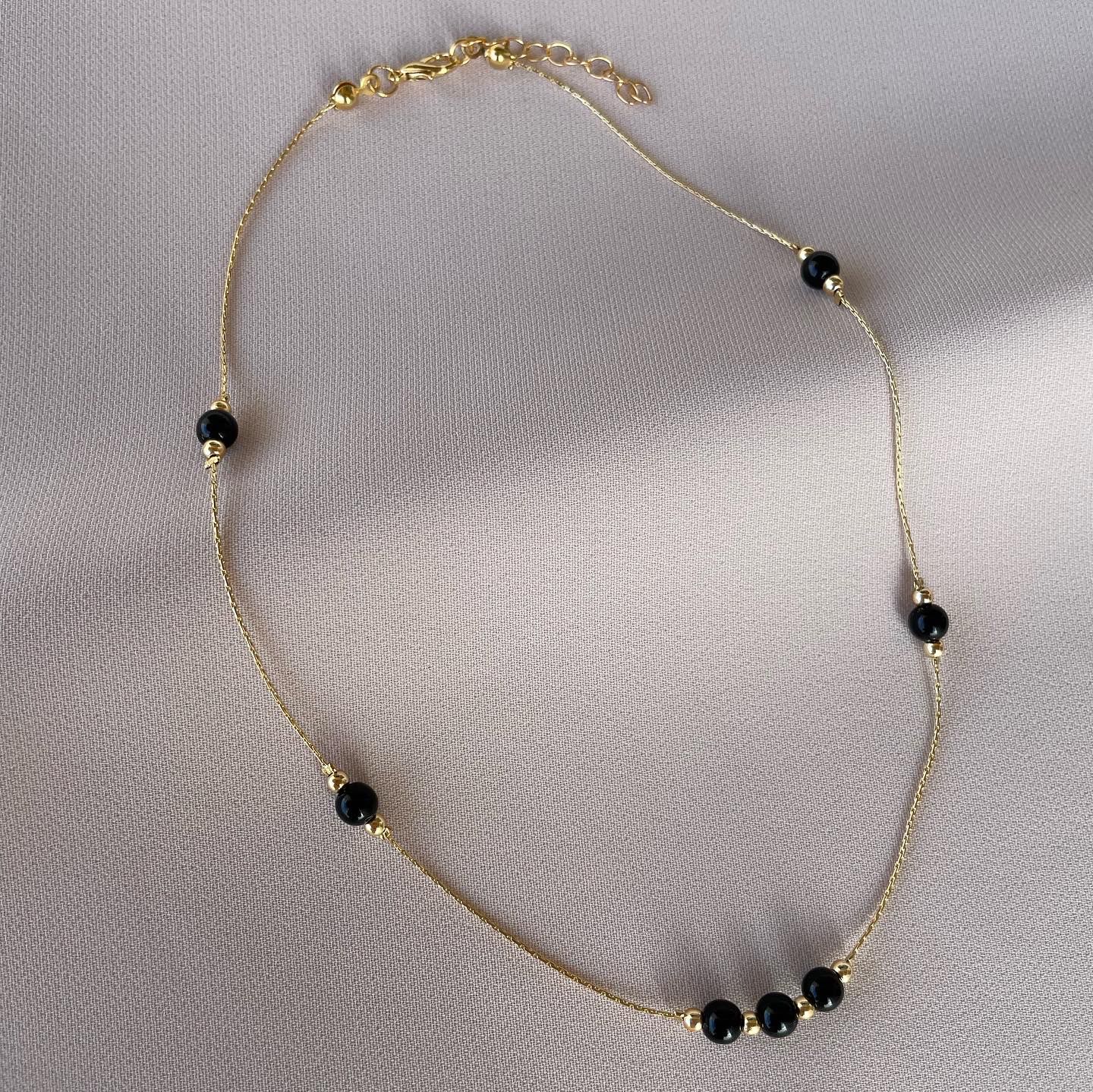 Black Tourmaline Box Necklace