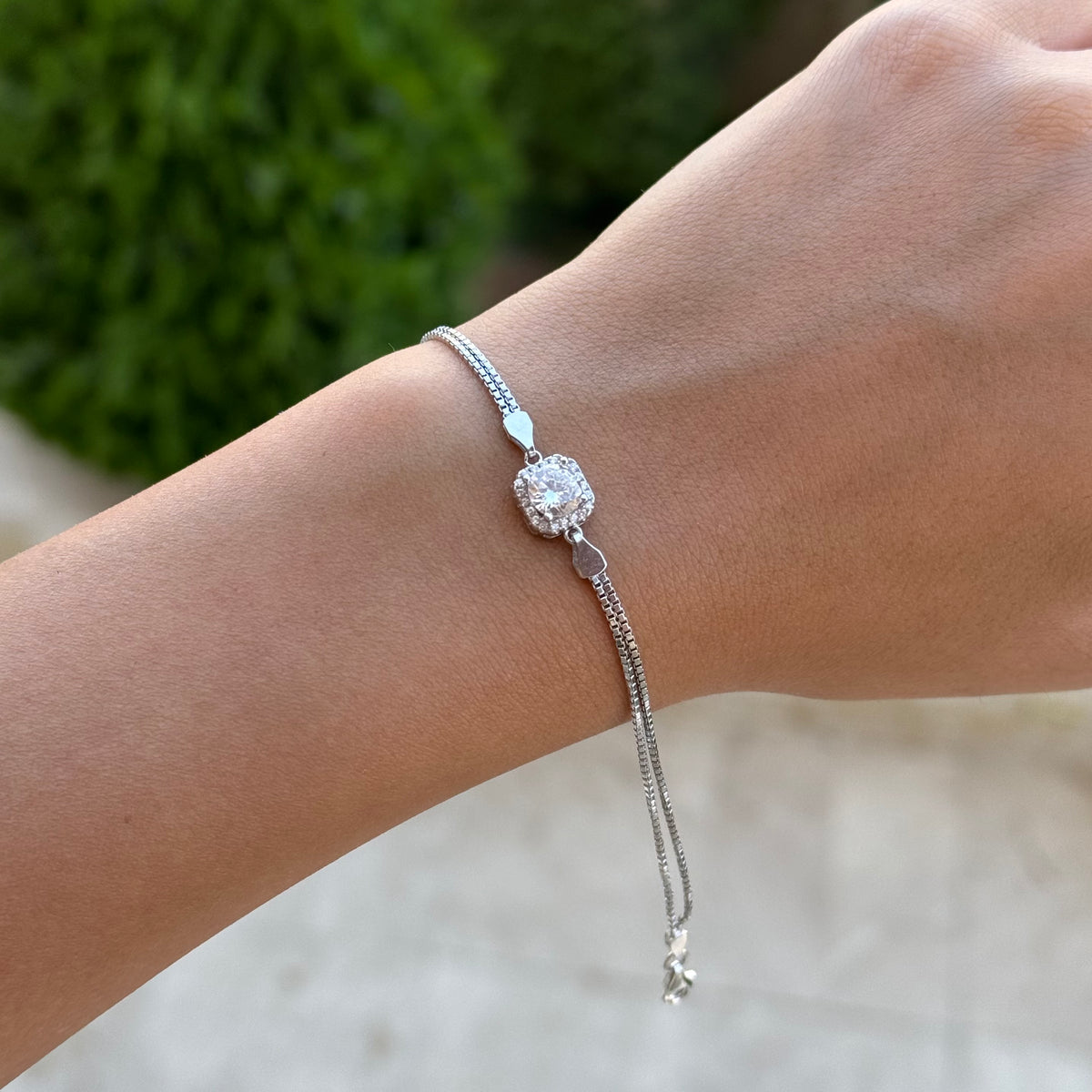 Square Solitaire Bracelet