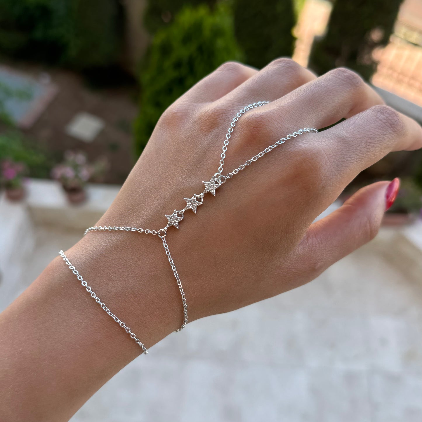 Studded Stars Hand Chain
