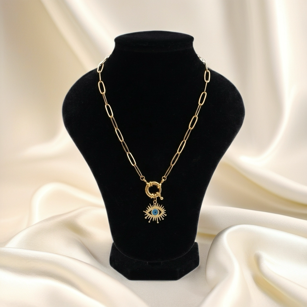 Starburst Eye Chain Necklace