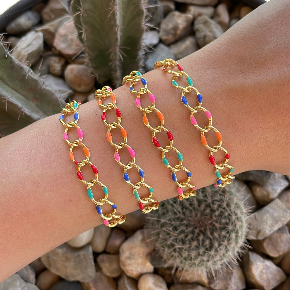 Rainbow Chain Bracelet