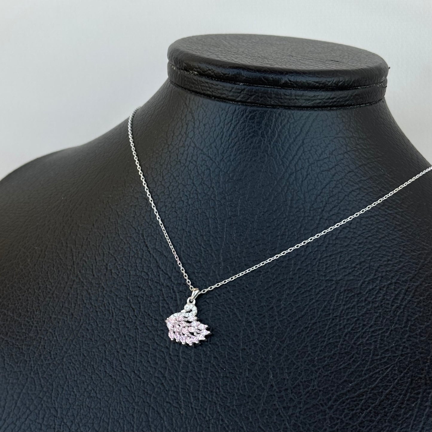 Pink Swan Necklace