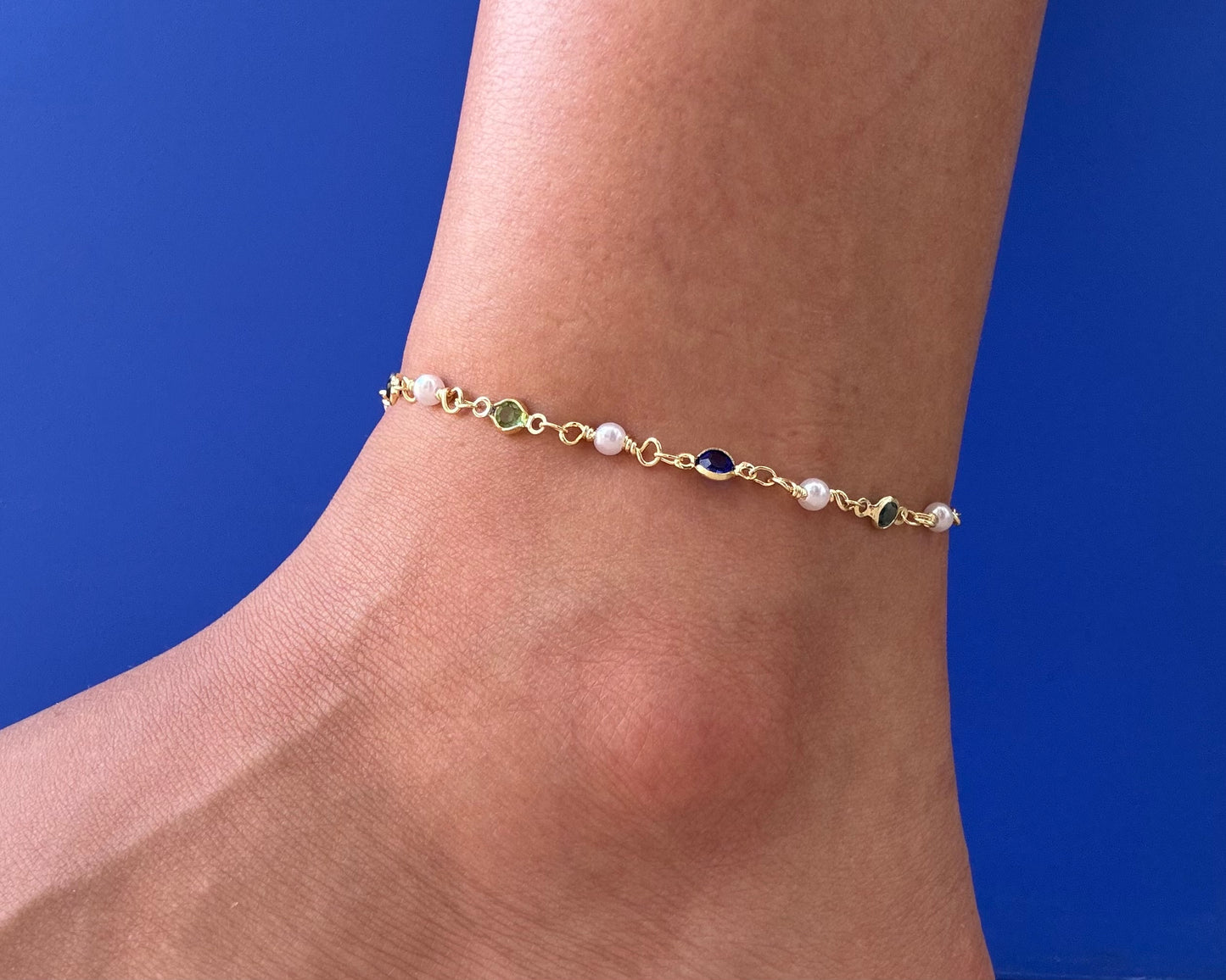 Colorful Pearlina Anklet