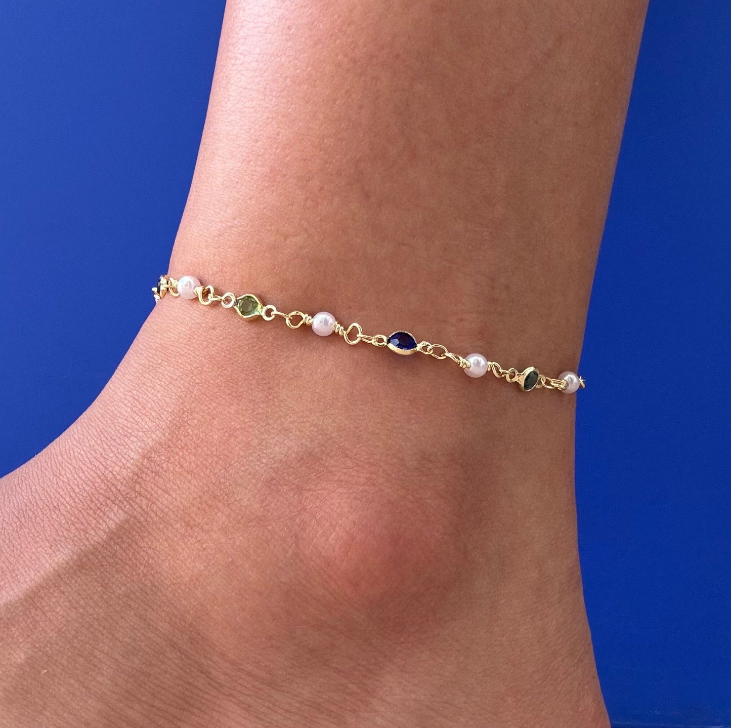 Colorful Pearlina Anklet