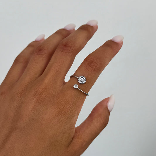 Studded Luna Ring