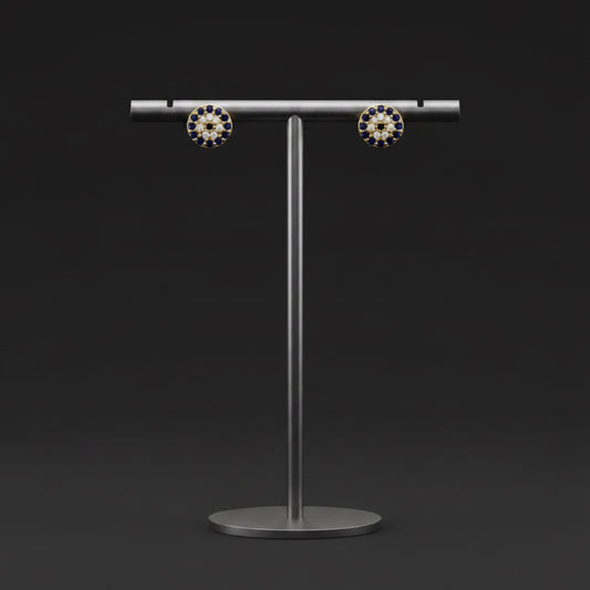 Studded Evil Eye Earring