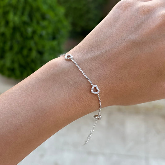 Studded Hearts Bracelet
