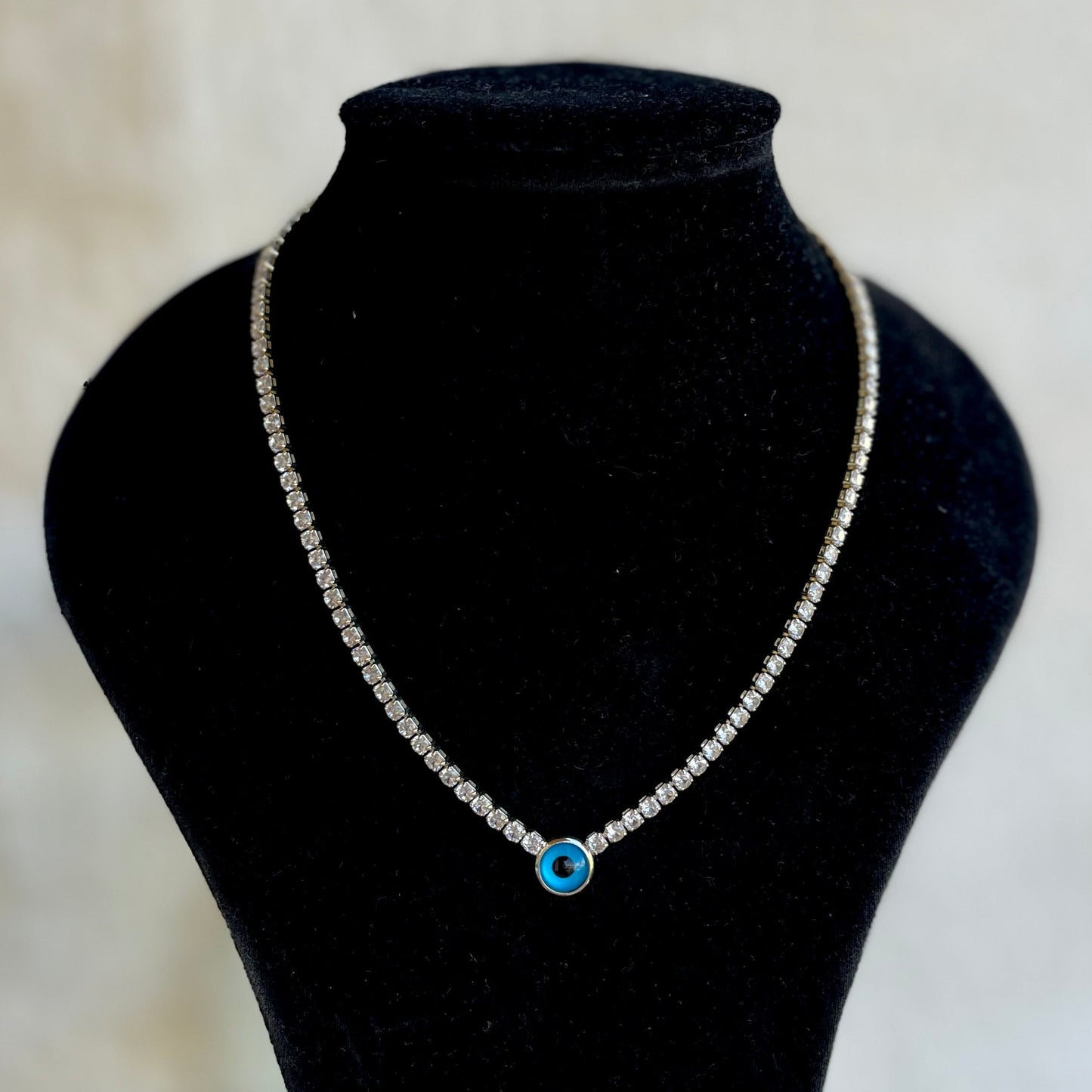 Evil Eye Tennis Necklace
