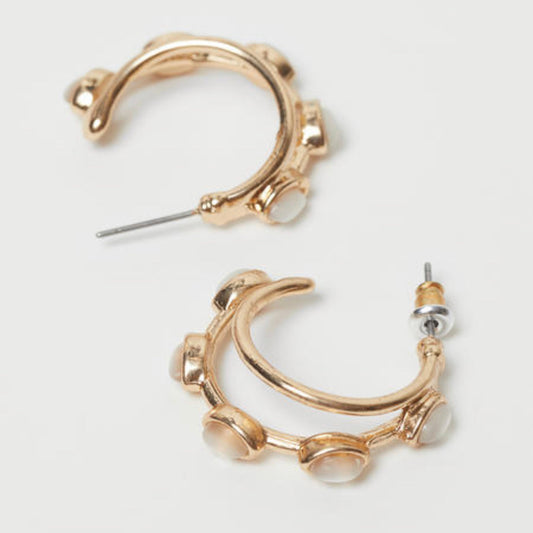 Duo Pearl Hoop