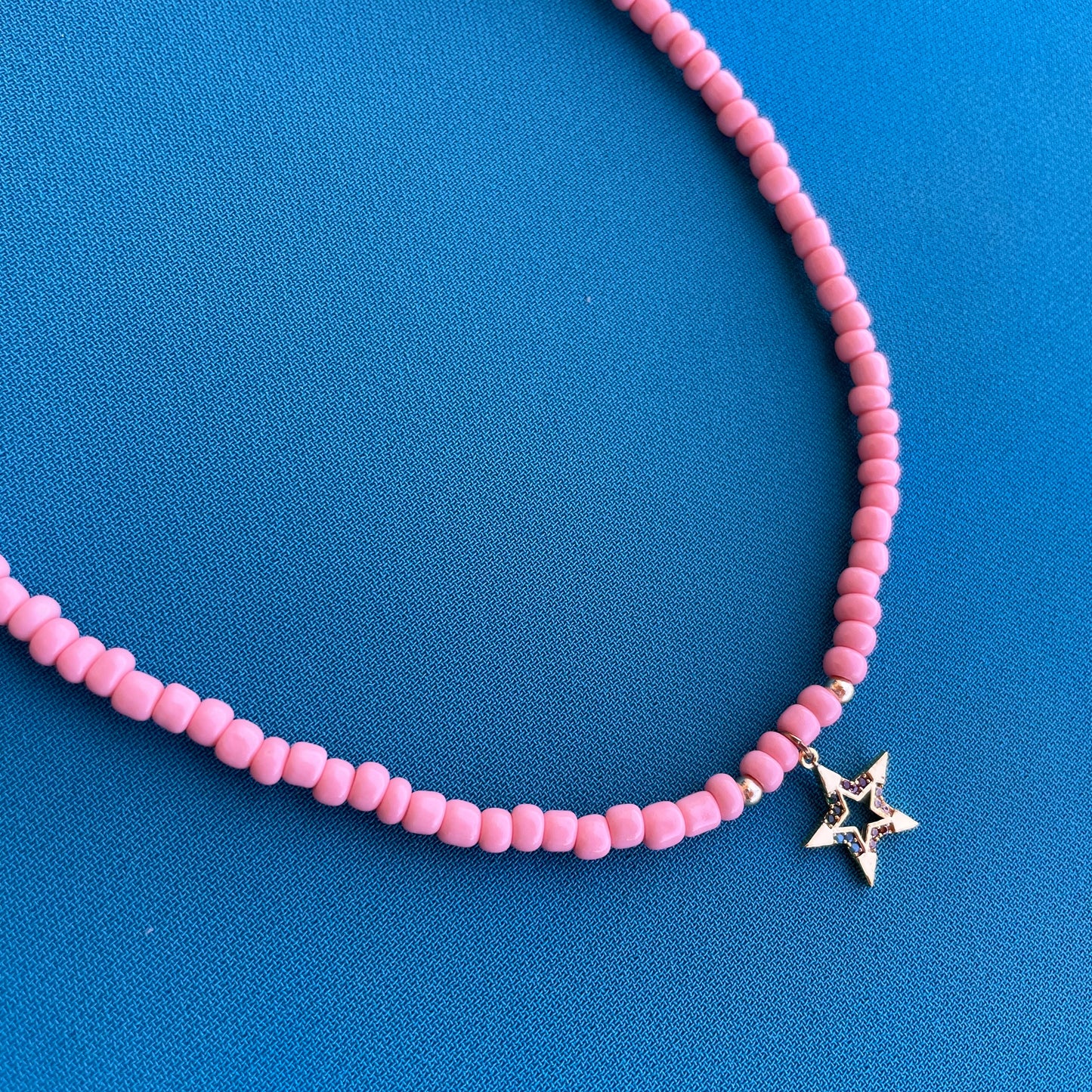 Colorful Star Beaded Choker