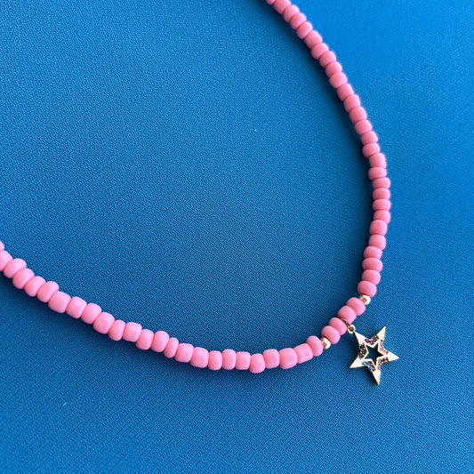 Colorful Star Beaded Choker