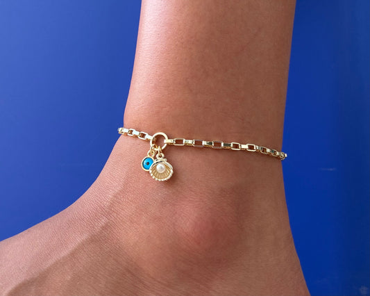 Nazar Shell Anklet
