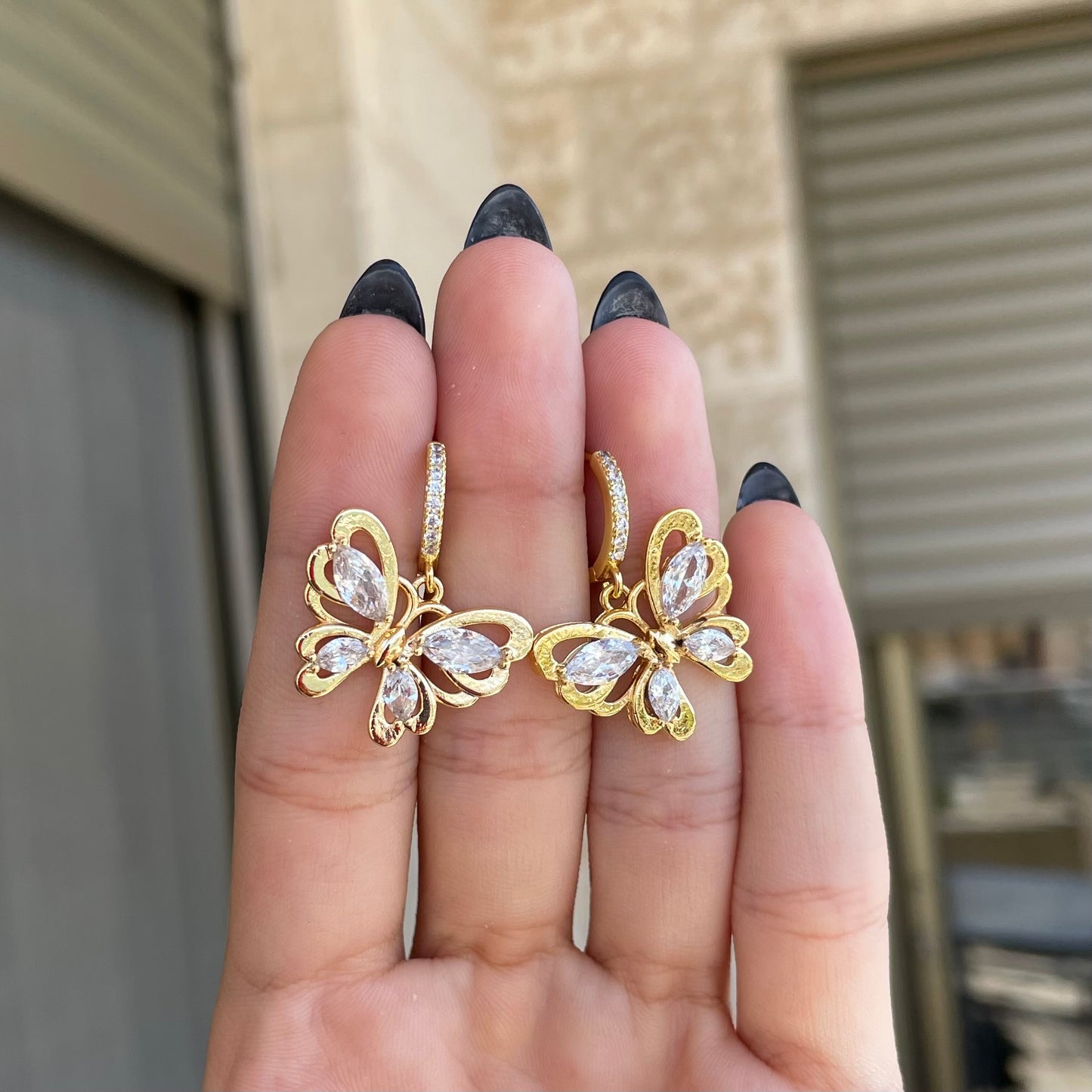 Glass Butterfly Hoop