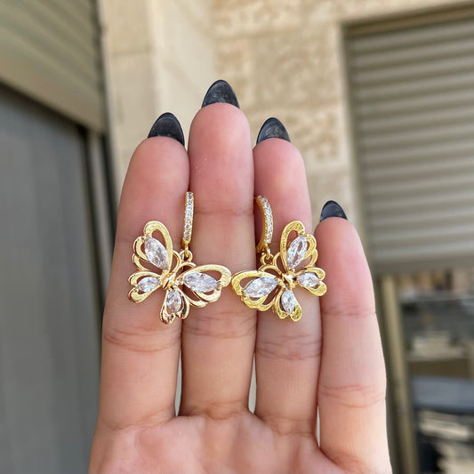 Glass Butterfly Hoop