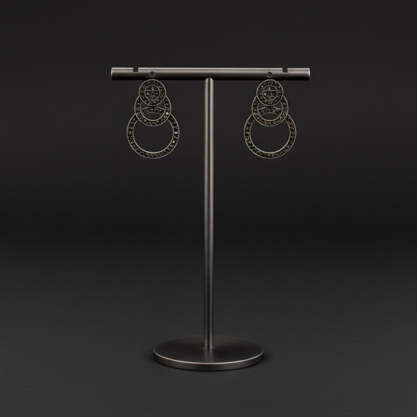 Triple Circle Drop Earring