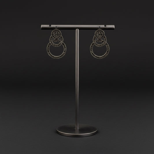 Triple Circle Drop Earring