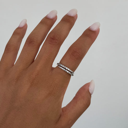 Double Pavé Eternity Ring