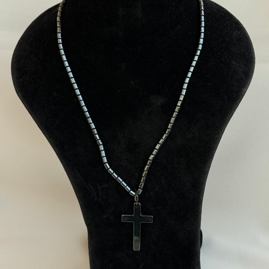 Hematite Cross Necklace