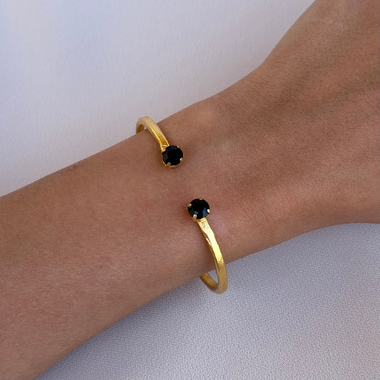 Black Gemstone Bangle