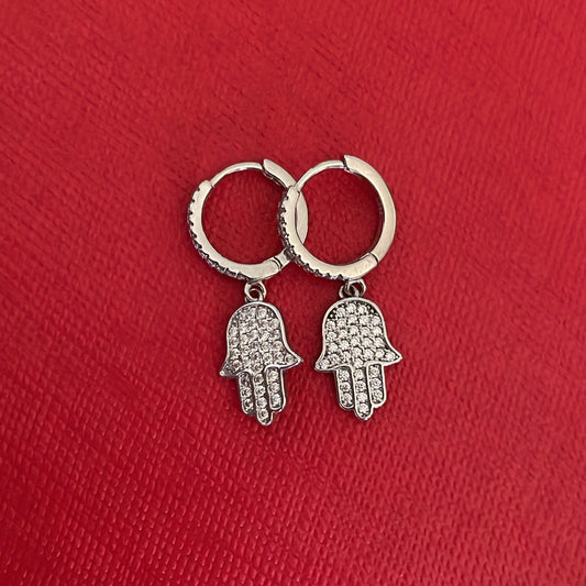 Studded Hamsa Hoop