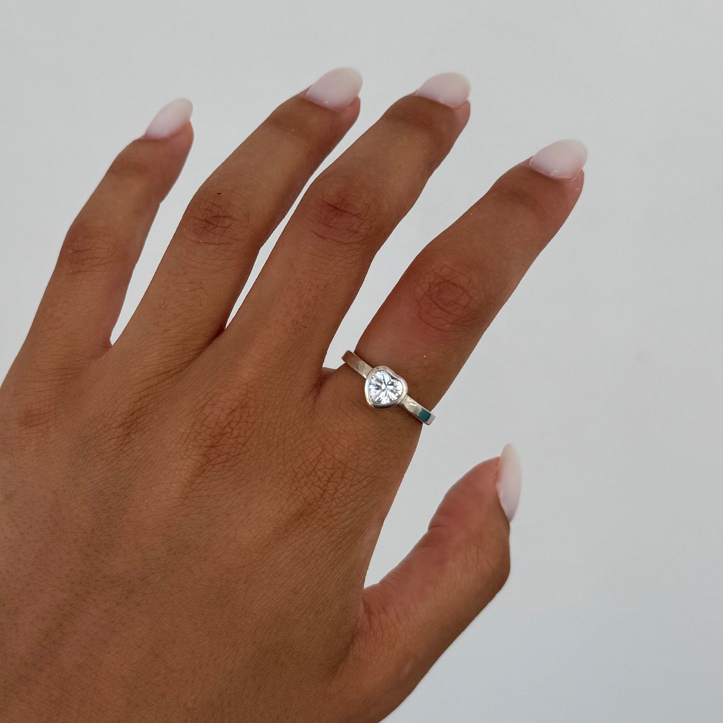 Solitaire Heart Ring