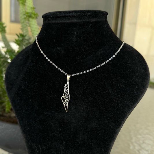 “Palestine” Map Necklace