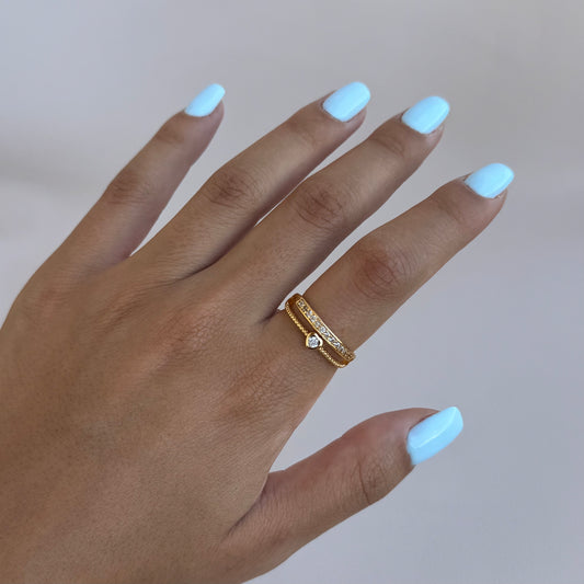 Double Layer Heart Ring