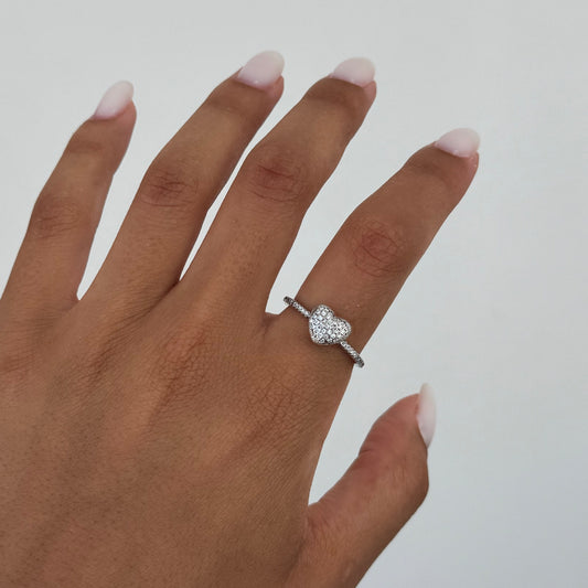 Studded Heart Ring