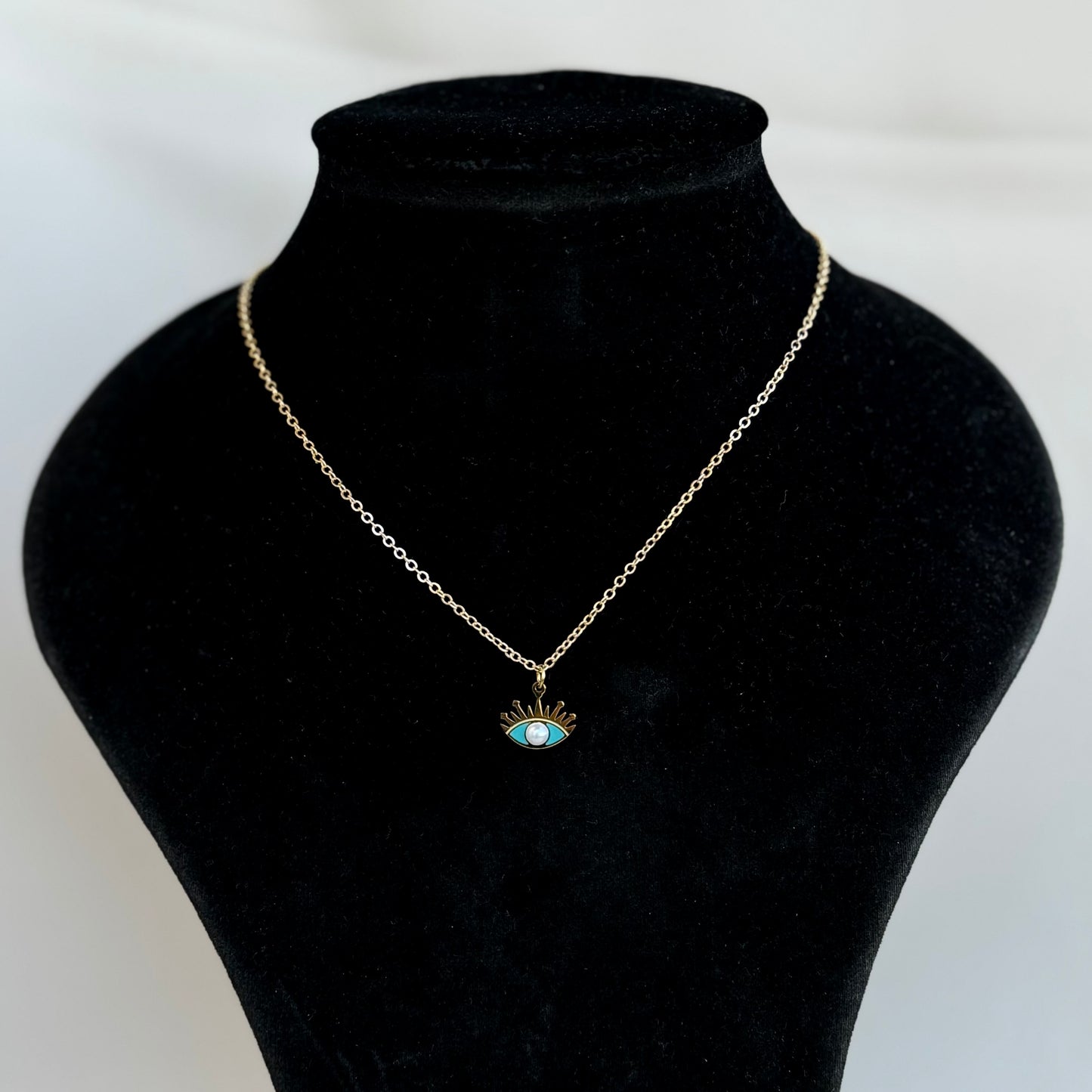Tiny Starburst Pearlina Evil Eye Necklace