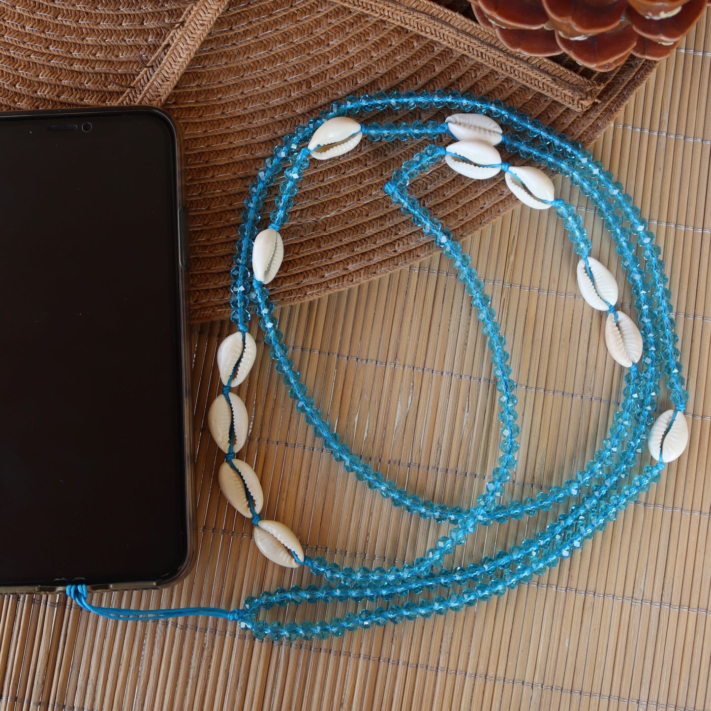 Seashells Crystal Mobile Strap