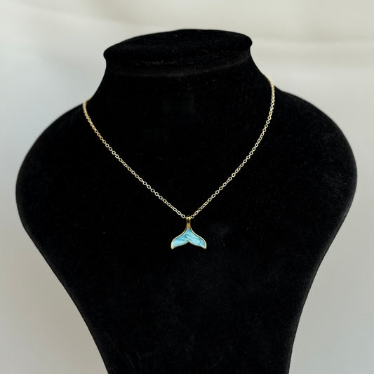 Blue Whale Tail Necklace