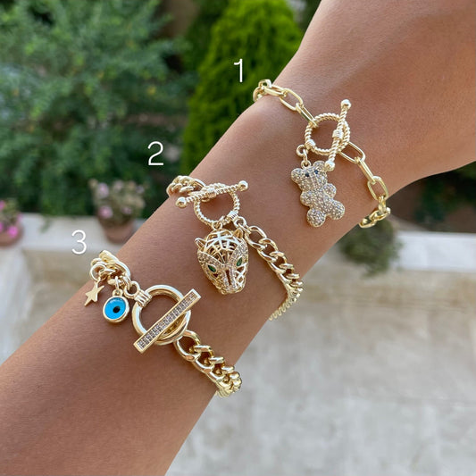 T-bar Chain Bracelets