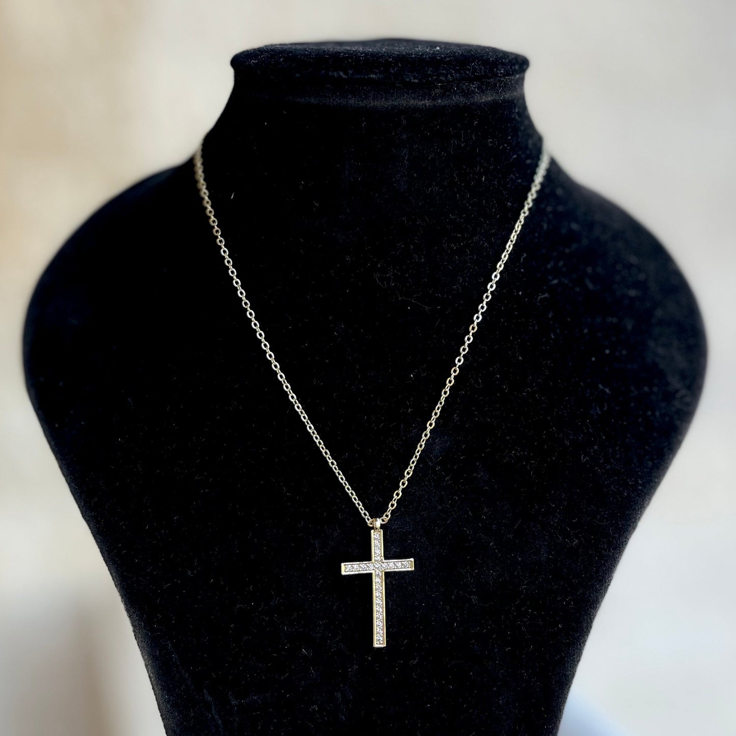 Studded Cross Necklace