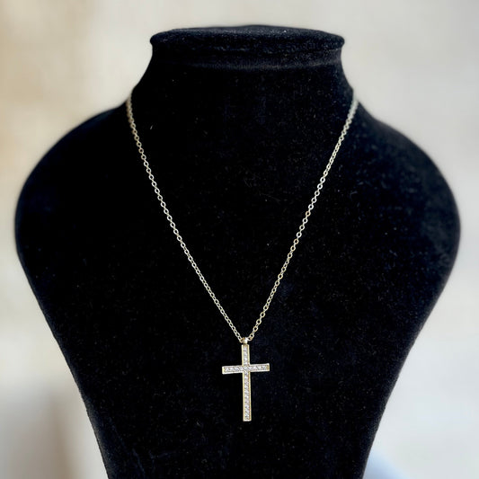 Studded Cross Necklace