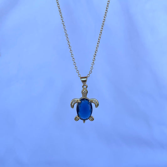 Aqua Turtle Necklace