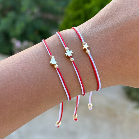White N’ Red String Bracelet
