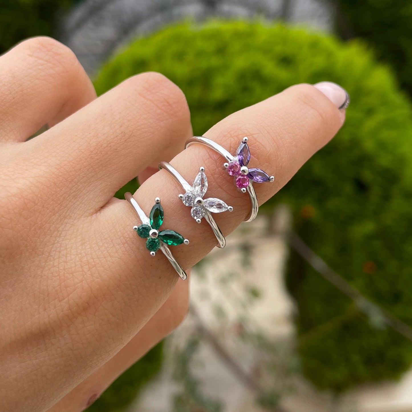 Colored Butterfly Ring