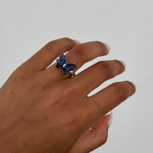 Blue Butterfly Ring
