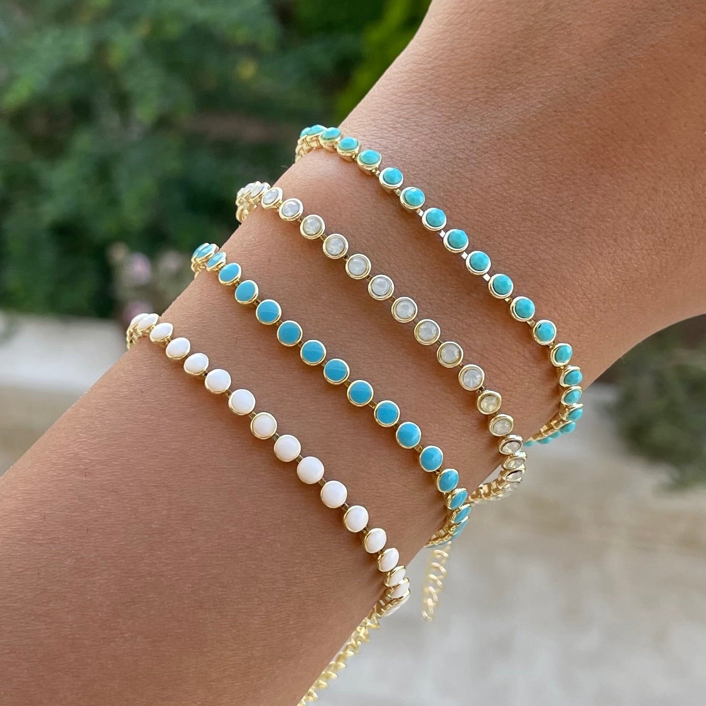 Bezel Tennis Bracelet