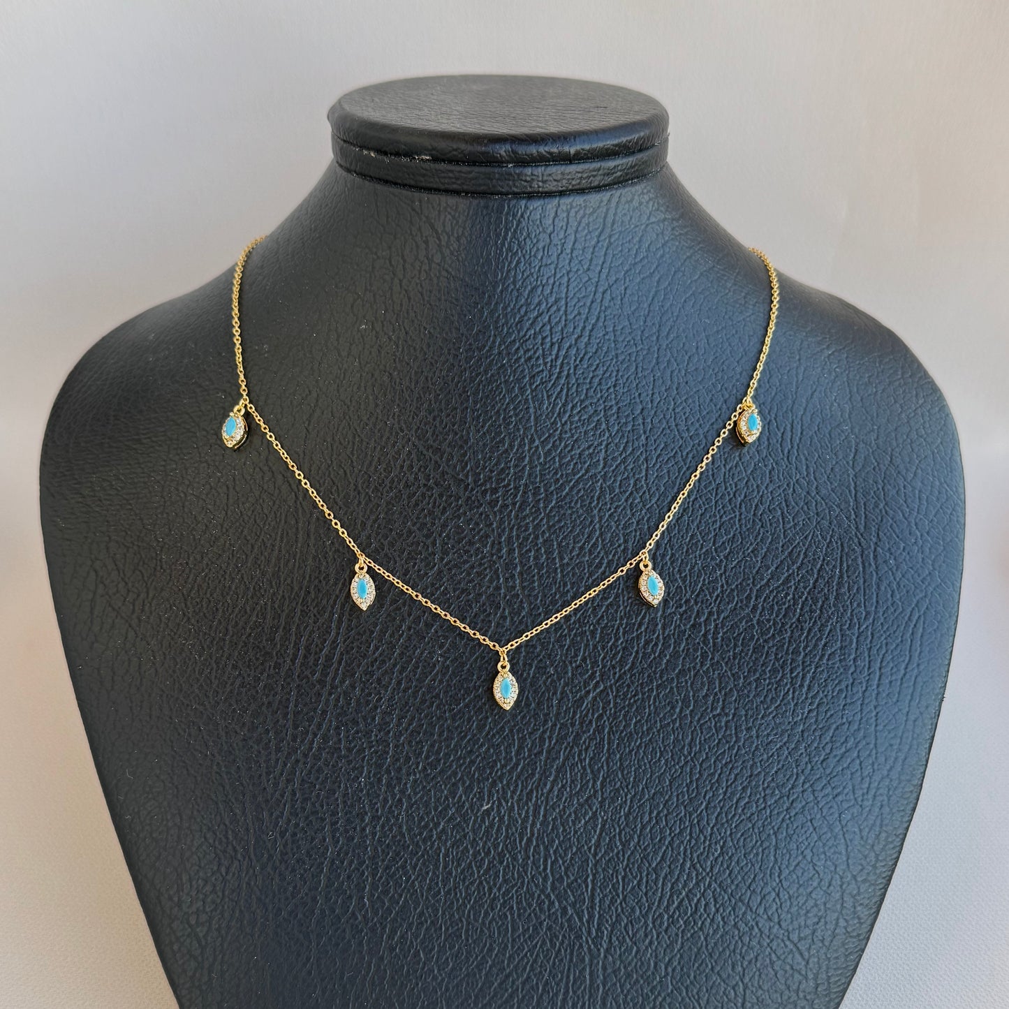 Blue Studs Choker