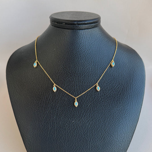 Blue Studs Choker